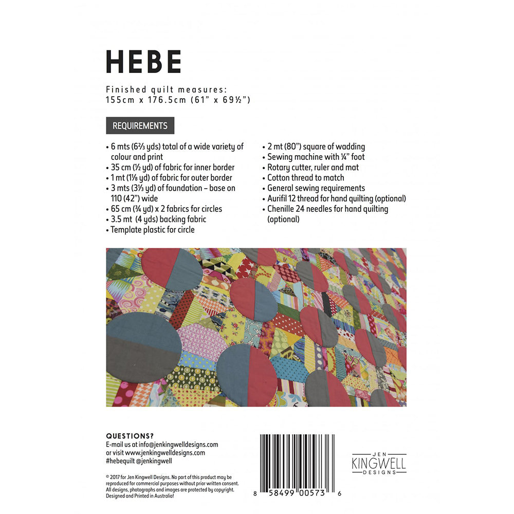 Jen Kingwell, Hebe Quilt Pattern image # 62946