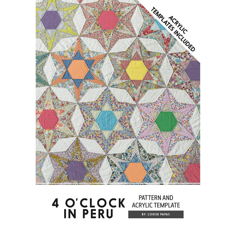 Jen Kingwell, 4 O' Clock in Peru Quilt Pattern with Template image # 63320