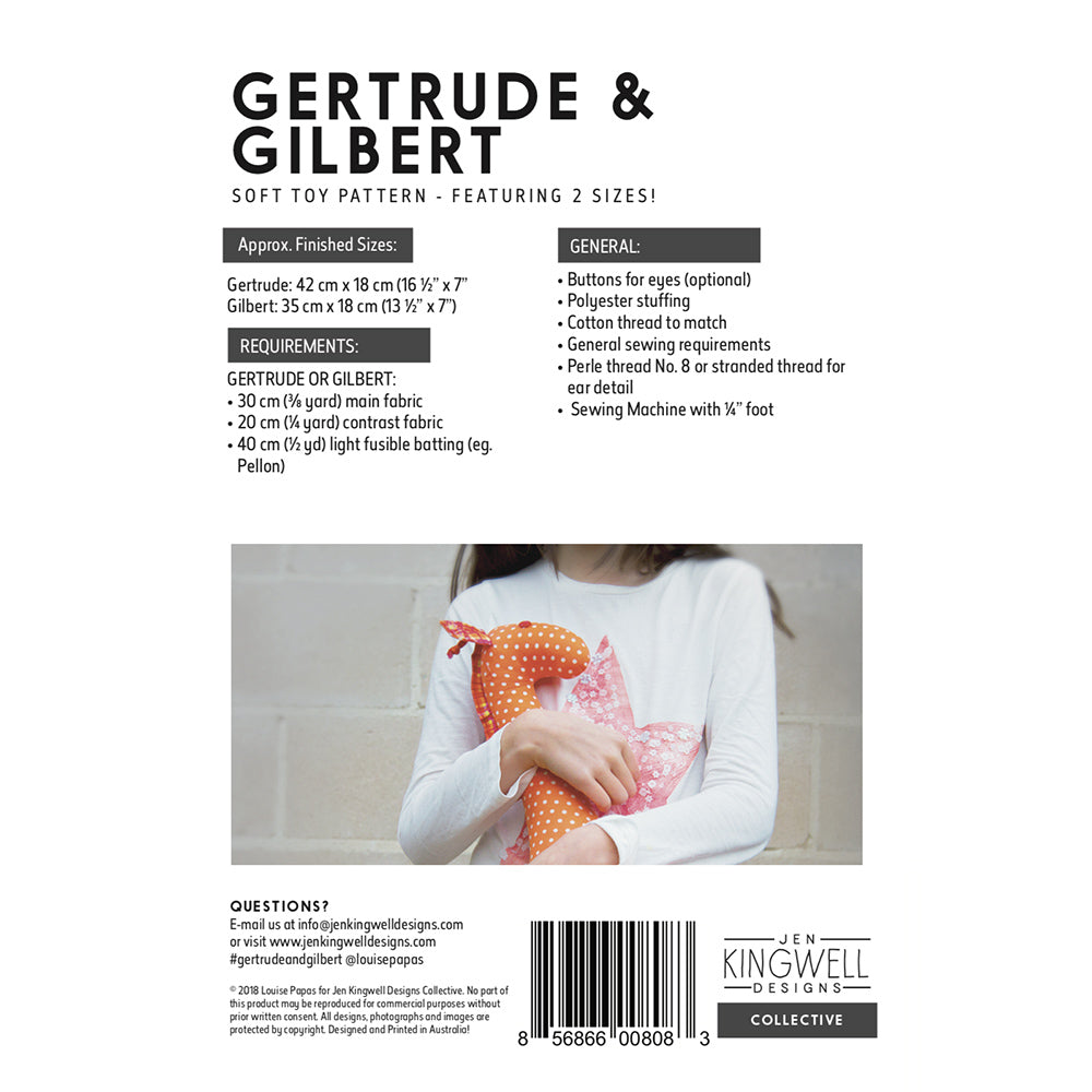 Jen Kingwell, Gertrude & Gilbert Toy Pattern image # 63125