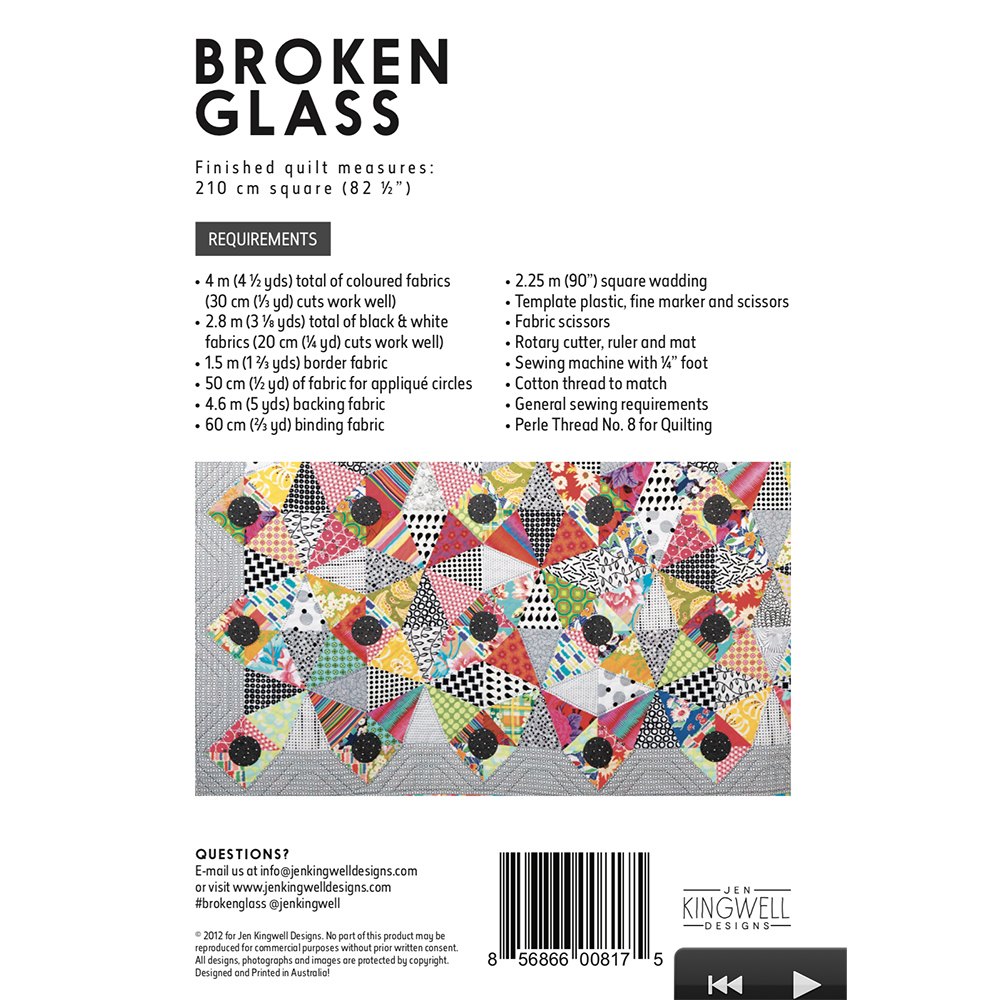 Jen Kingwell, Broken Glass Quit Pattern with Template image # 63392
