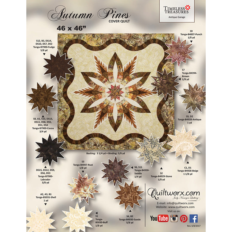 Autumn Pines Wall Quilt Pattern image # 69963