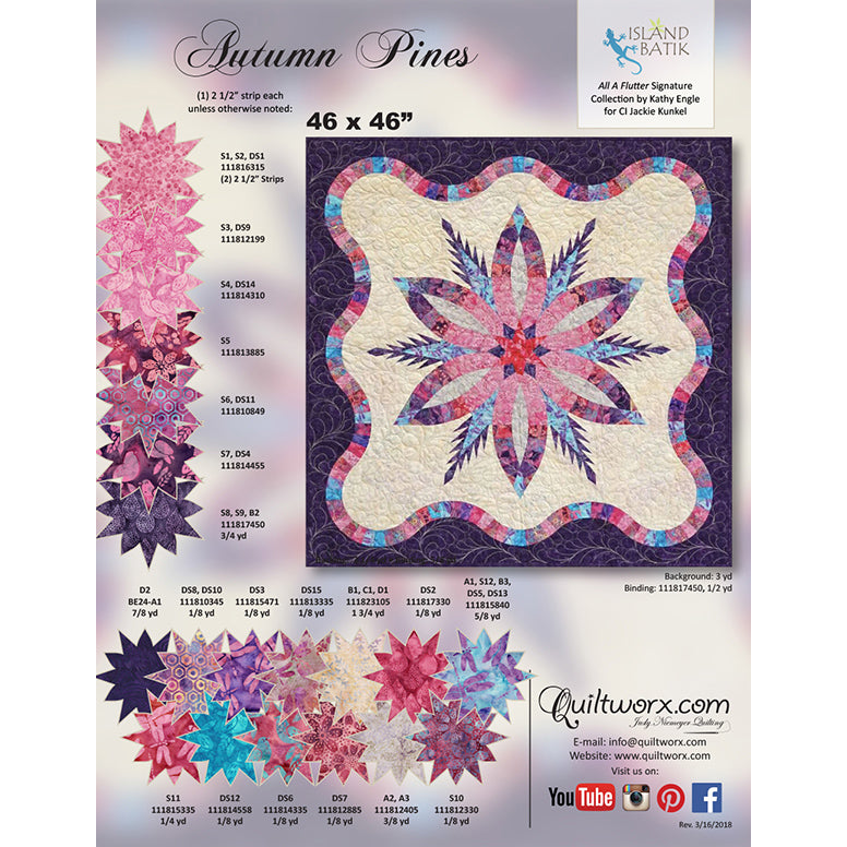 Autumn Pines Wall Quilt Pattern image # 69964