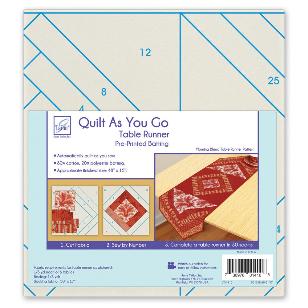 Quilt As You Go, Morning Blend Table Runner Pattern image # 45500
