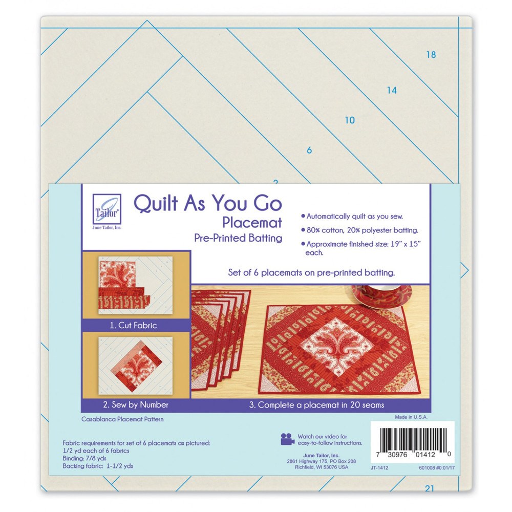 Quilt As You Go, Casablanca Placemat Pattern image # 45498