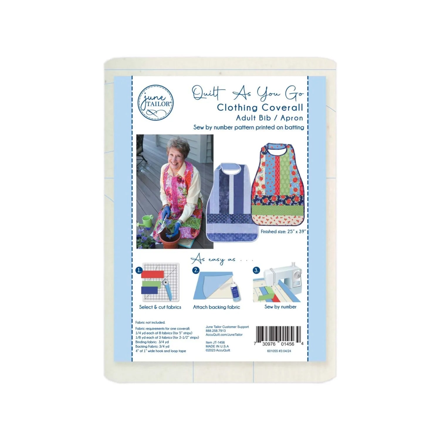 Quilt As You Go Clothing Coverall Apron Pattern Kit