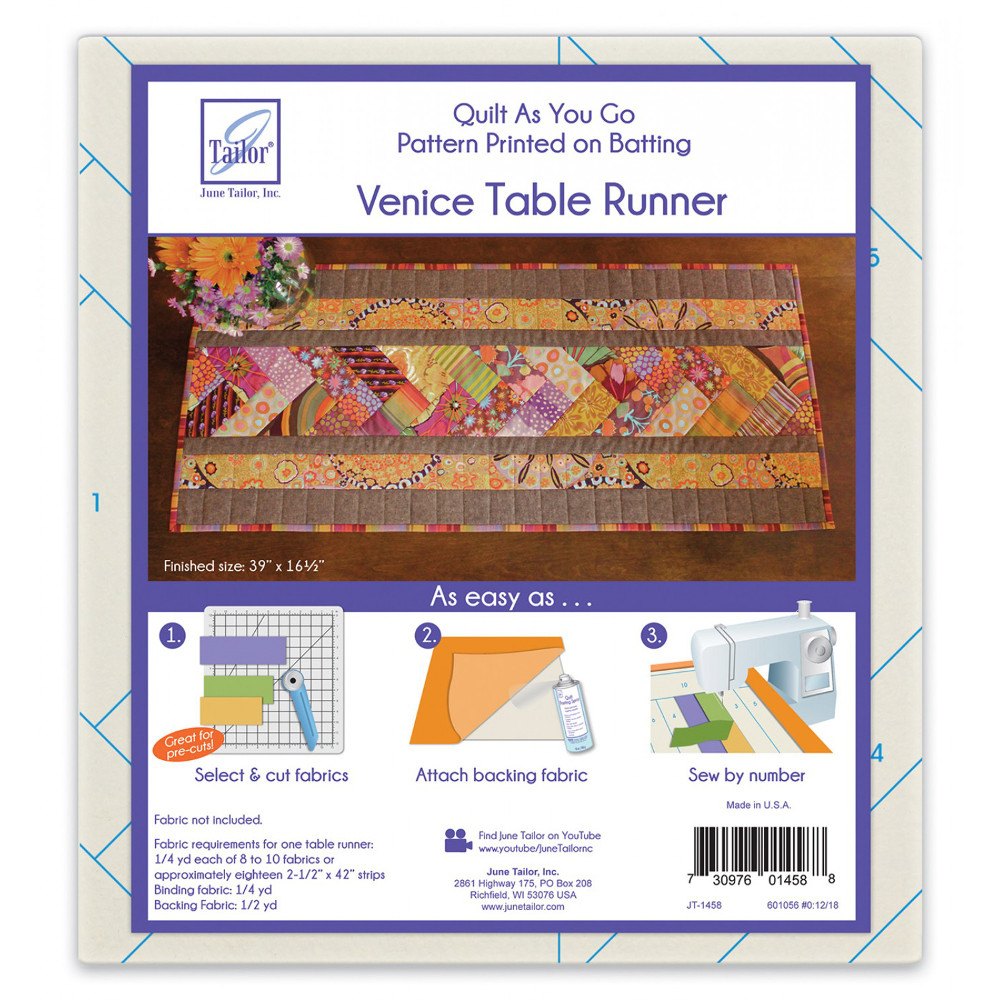 Quilt as You Go, Venice Table Runner Pattern, June Tailor image # 50205