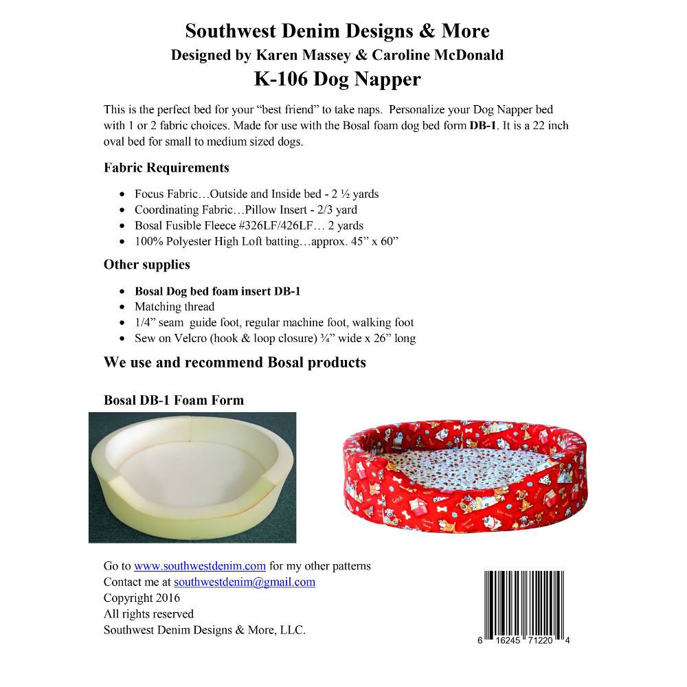 Dog Napper Pet Bed Pattern image # 43593