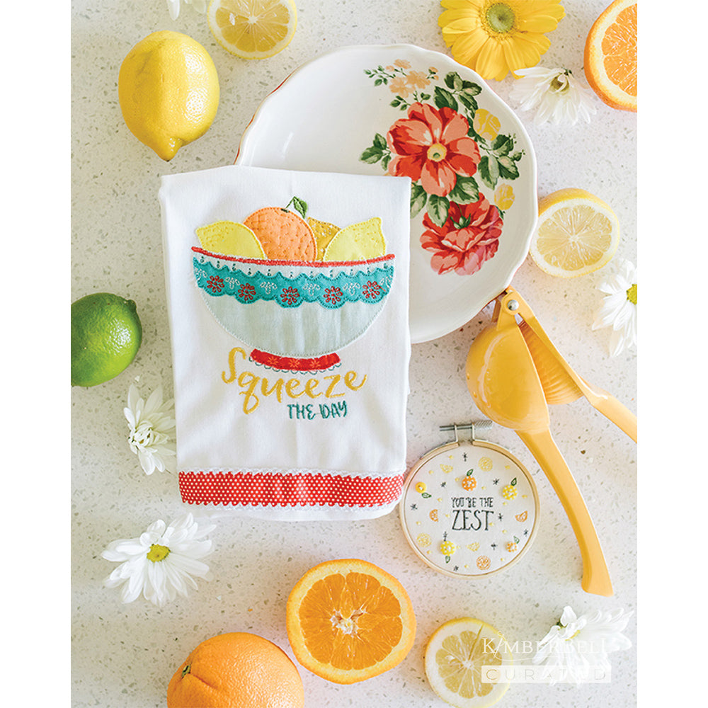 Kimberbell Curated Citrus & Sunshine 12 Embroidery Patterns image # 67741