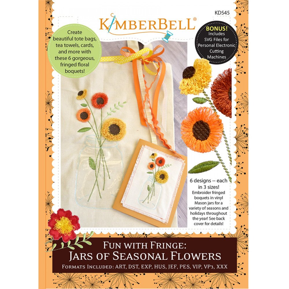 Fun with Fringe: Jars of Seasonal Flowers Pattern CD image # 44890
