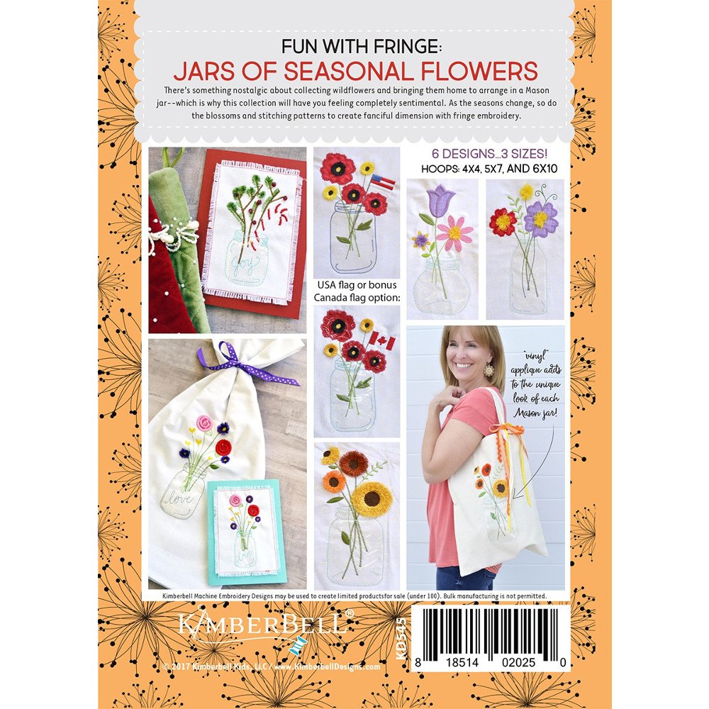 Fun with Fringe: Jars of Seasonal Flowers Pattern CD image # 44889