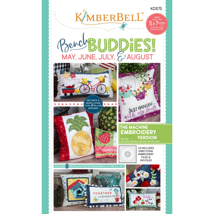 Kimberbell, Bench Buddies May to August Embroidery CD Pattern image # 54376