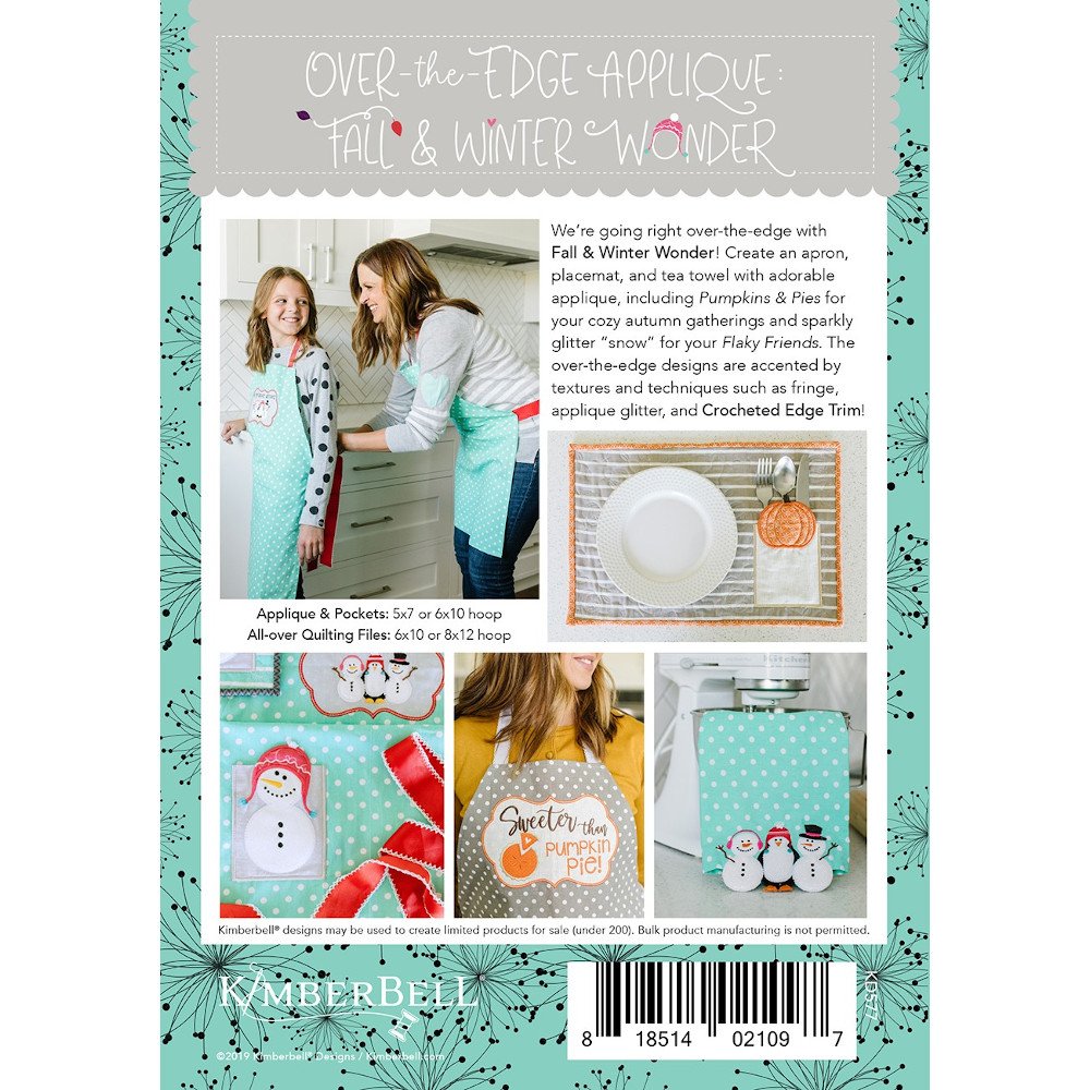 Over the Edge Applique Fall and Winter Wonder Embroidery CD image # 60301