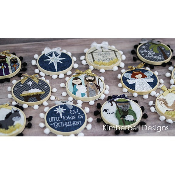 Christmas Nativity Ornaments, Machine Embroidery Pattern CD image # 56358