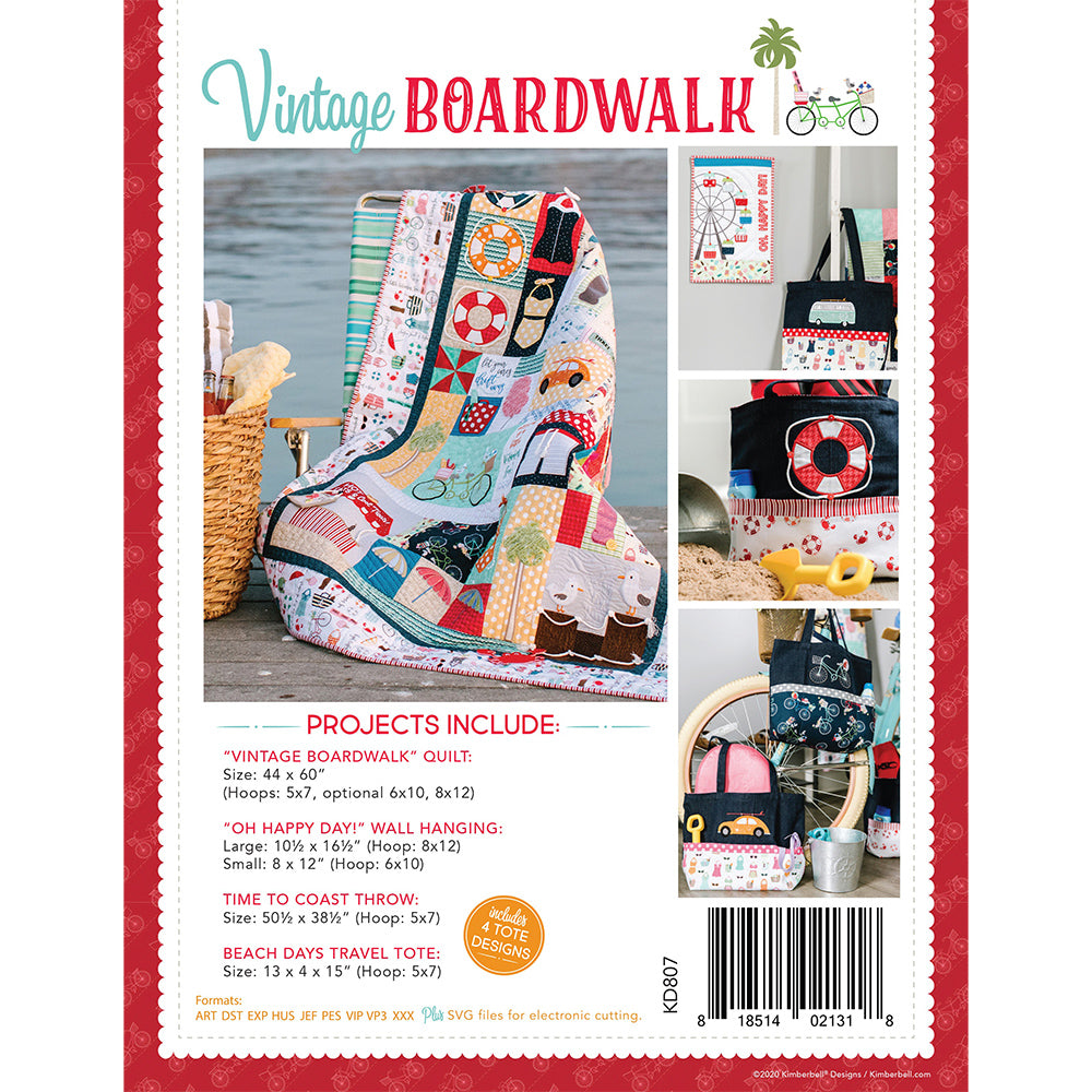 Kimberbell, Vintage Boardwalk Embroidery CD Pattern image # 67716