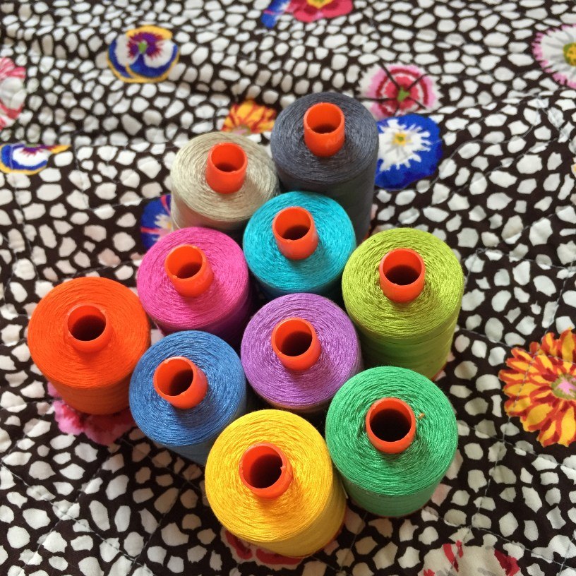 Aurifil 50wt Kaffe Collective Thread Collection - 12 Spools image # 79793