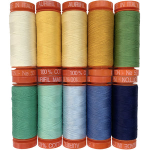 Aurifil Sunflowers in My Heart 10 Spool Thread Collection image # 118469