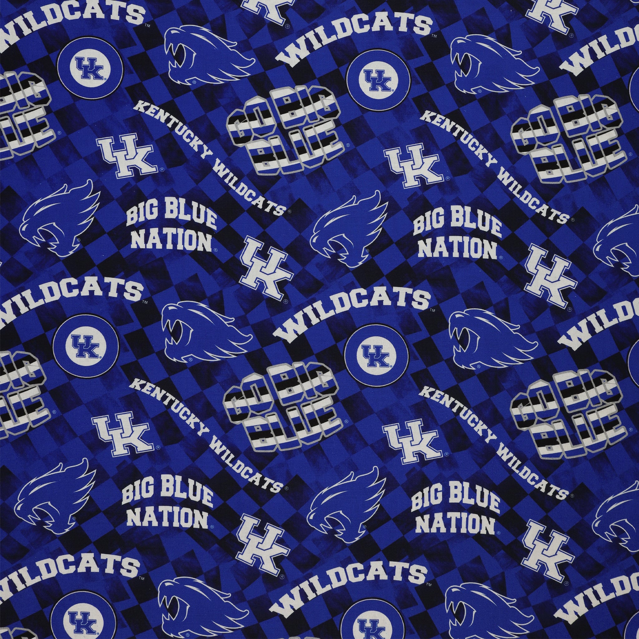 Kentucky Wildcats Allover Checker Fabric