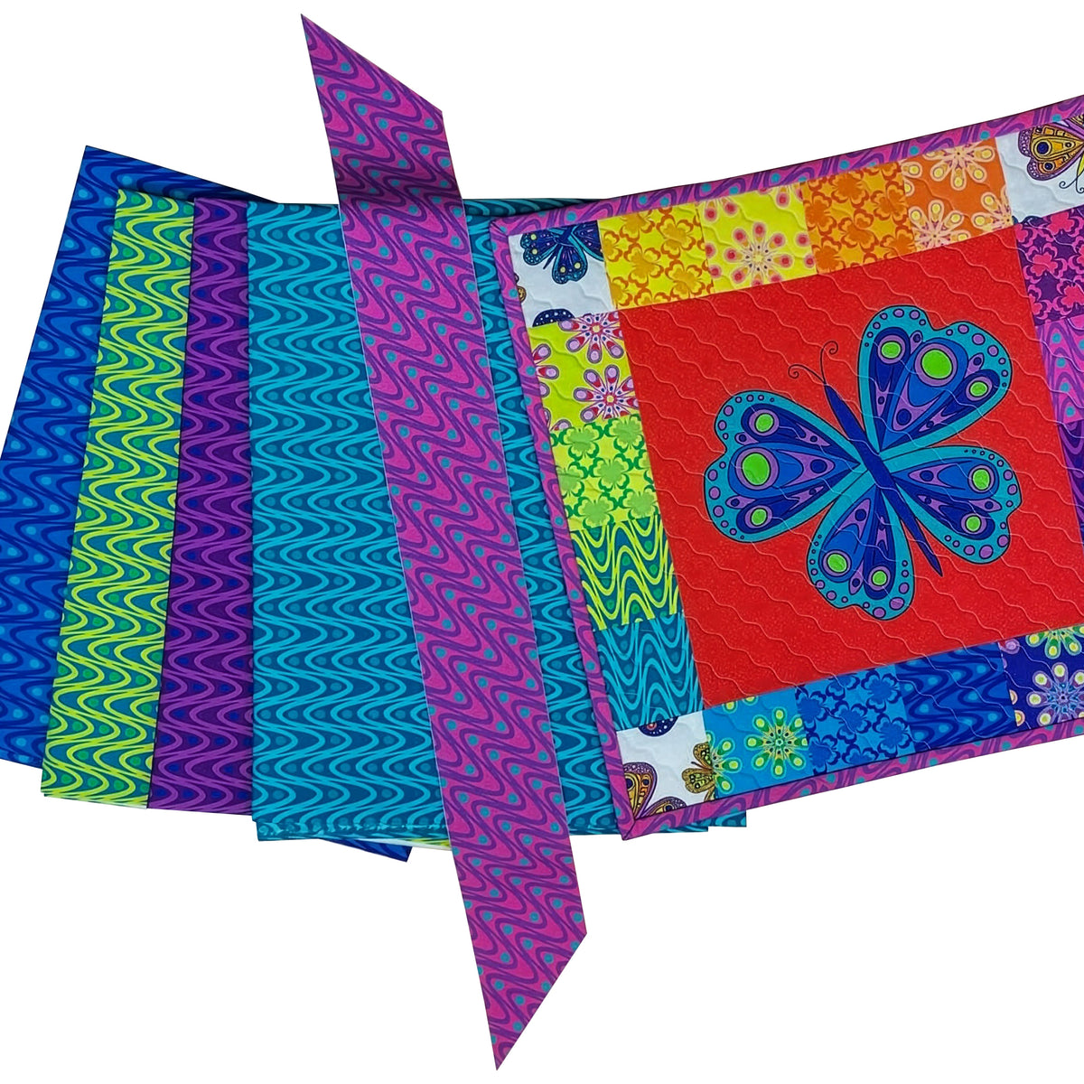 Kaleidoscope Fabric Collection - Butterfly Boxes Multi Panel