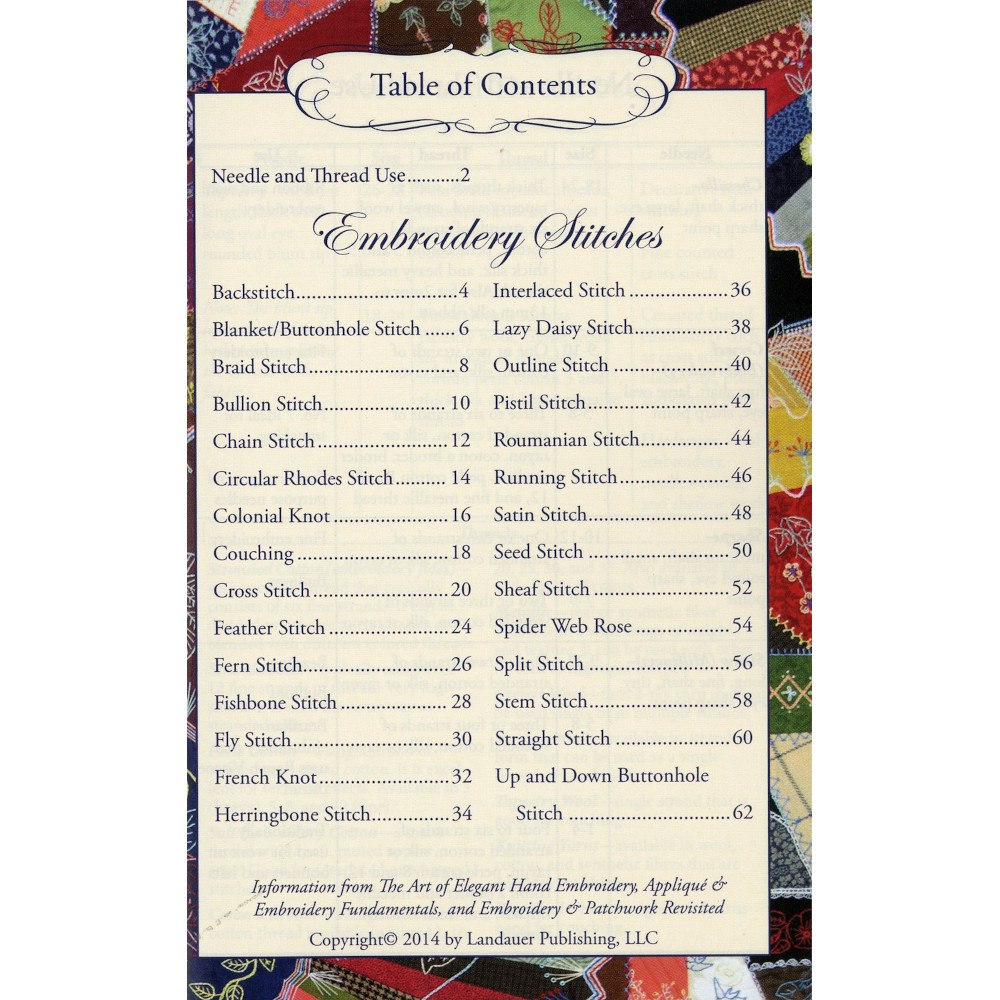 Hand Embroidery Stitches at-a-Glance image # 61674