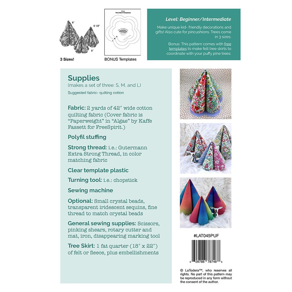 Puffy Pines Tabletop Christmas Trees Pattern image # 68705