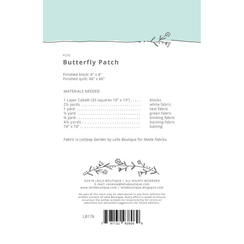 Butterfly Patch Quilt Pattern image # 61590