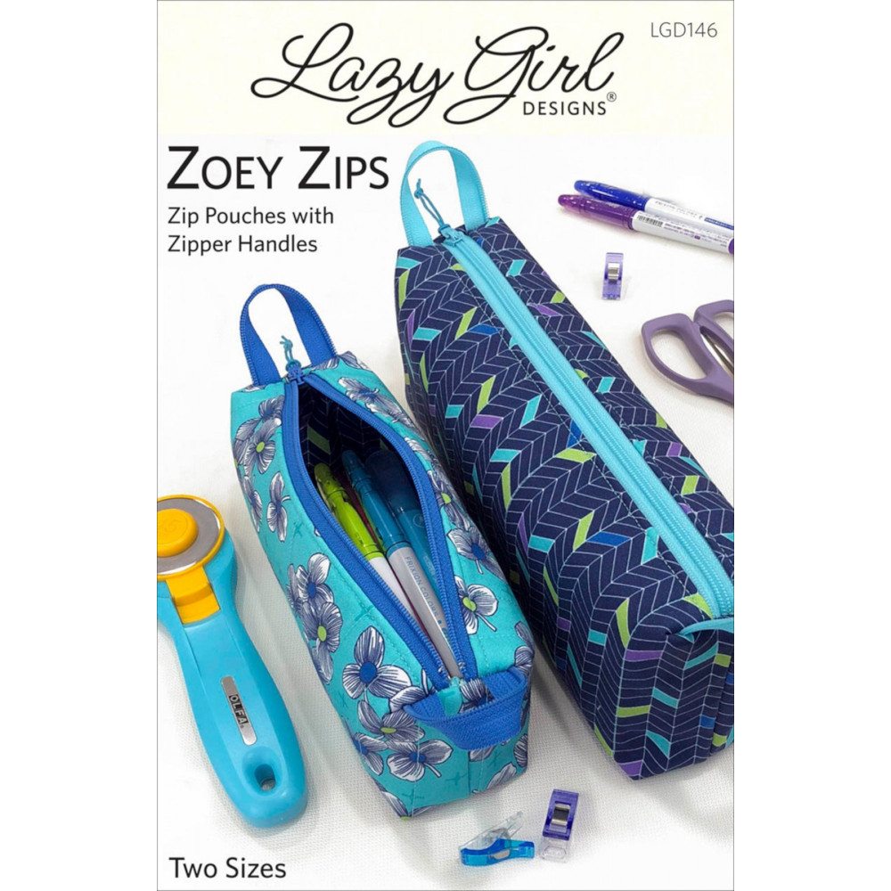 Zoey Zips Pouch Pattern, Lazy Girl Designs image # 56293