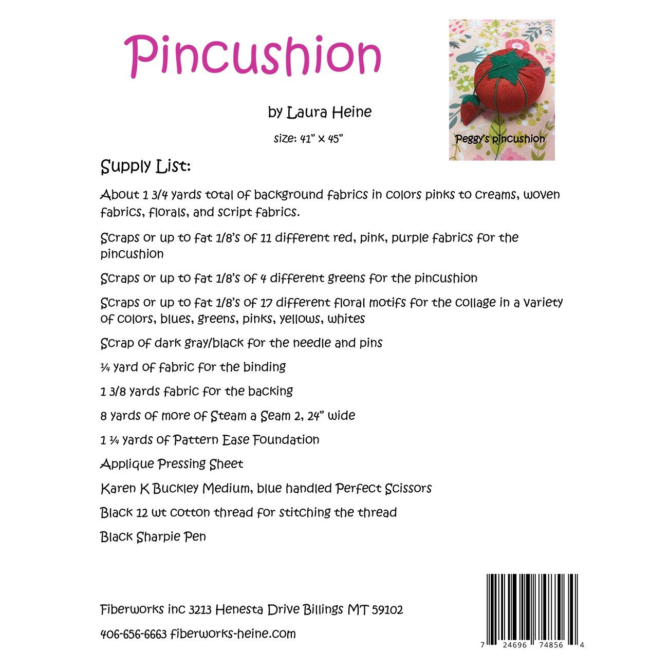 Pincushion Collage Pattern image # 40665