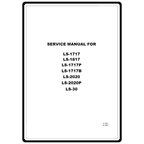 Service Manual, Brother LS2020P image # 10438