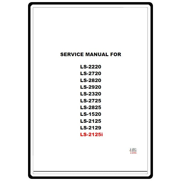 Service Manual, Brother LS2125I image # 6145