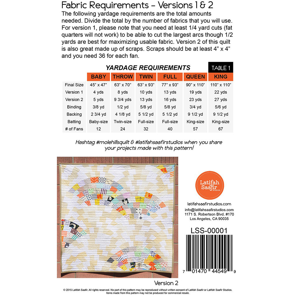 Latifah Saafir, Molehills Quilt Pattern image # 59136