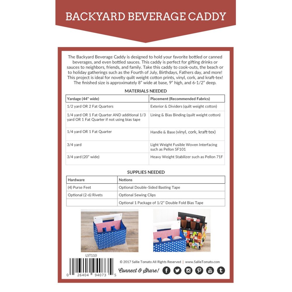 Backyard Beverage Caddy Pattern