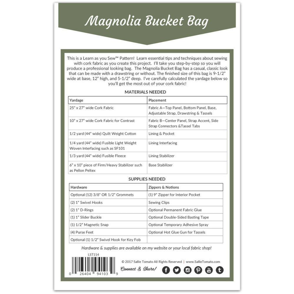 Magnolia Bucket Bag Pattern image # 52449