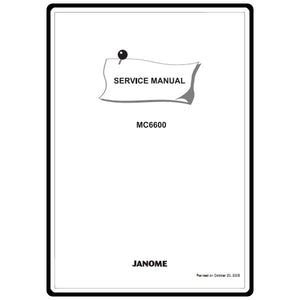 Service Manual, Janome MC6600 image # 10508