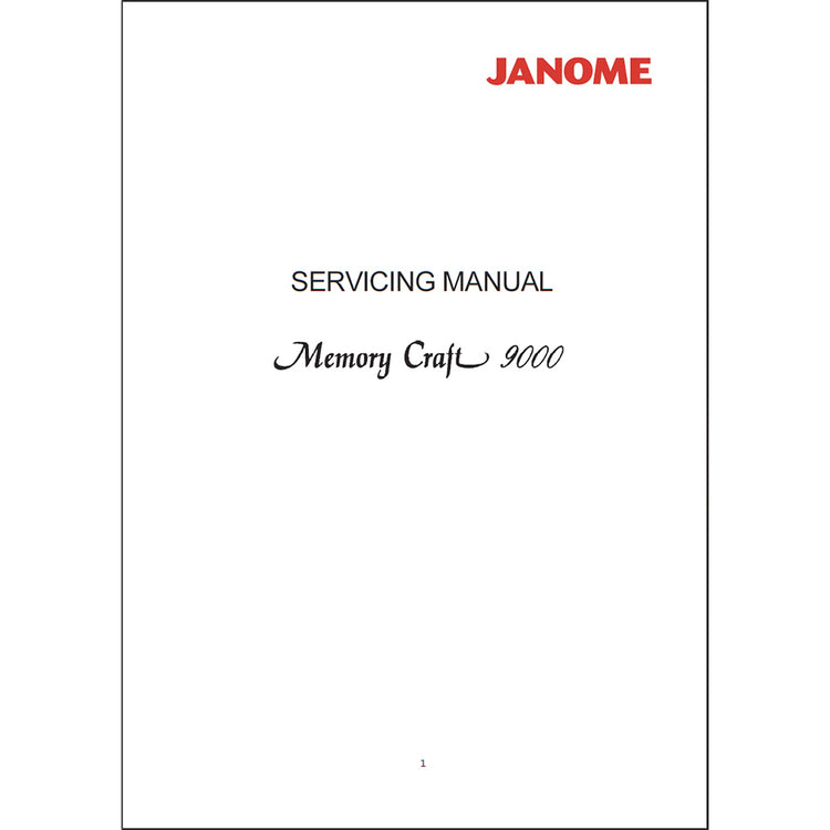 Service Manual, Janome MC9000 image # 72723