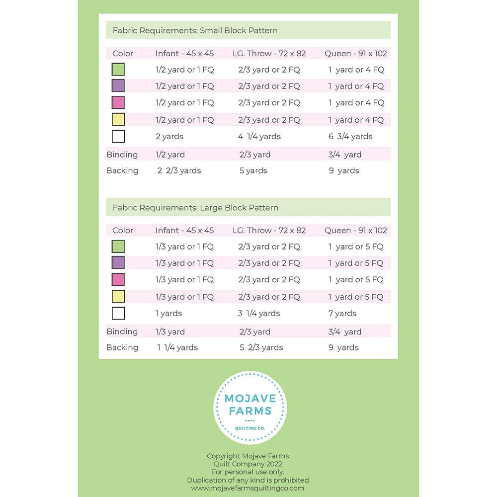 Sherbert Quilt Pattern