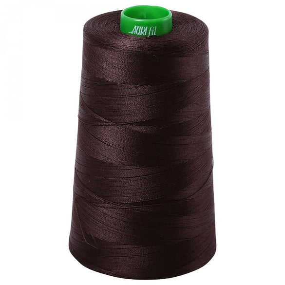 Aurifil 40wt Mako Cotton Thread (5140yds), Very Dark Bark - 1130