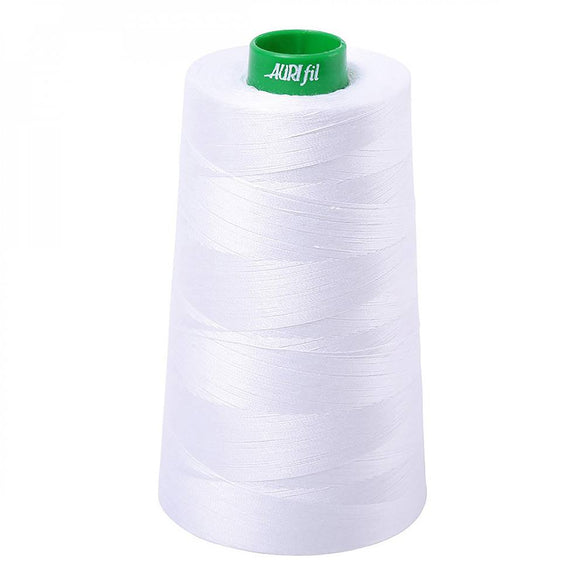 Aurifil 40wt Mako Cotton Thread (5140yds), White - 2024
