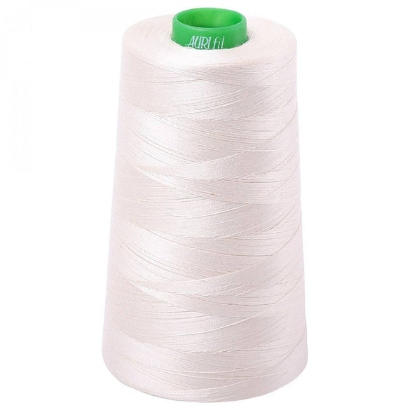 Aurifil 40wt Mako Cotton Thread (5140yds), Silver White - 2309