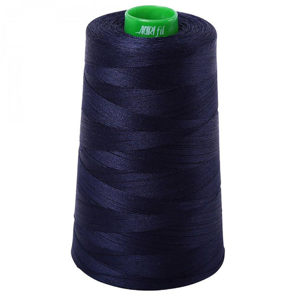 Aurifil 40wt Mako Cotton Thread (5140yds), Very Dark Navy - 2785