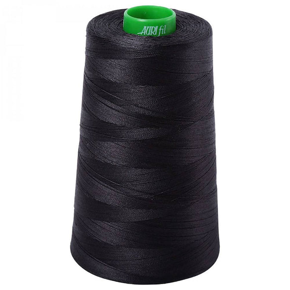 Aurifil 40wt Mako Cotton Thread (5140yds), Very Dark Grey - 4241