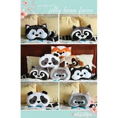 Puffy Pillow Pattern, Jelly Bean Faces image # 35246