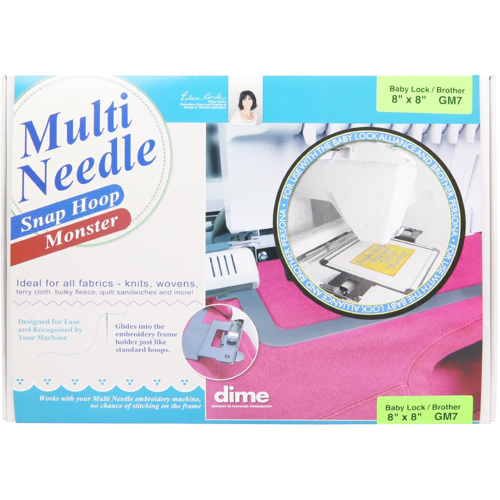 Dime, 8" x 8" Multi Needle Snap Hoop Monster- Brother and Babylock image # 93039