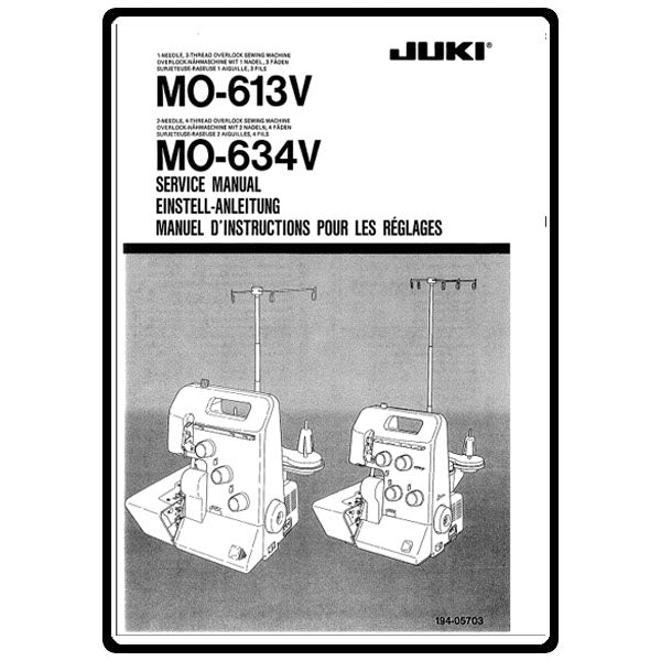 Service Manual, Juki MO-613V image # 10527