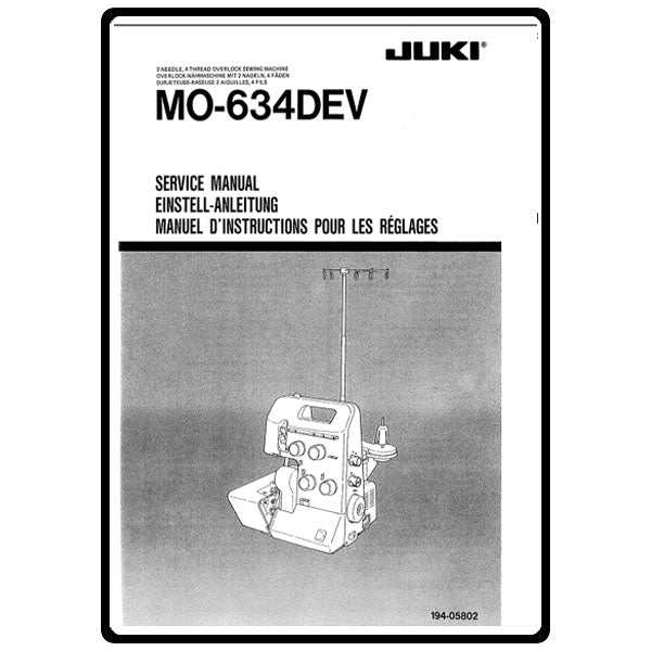 Service Manual, Juki MO-634DEV image # 10530