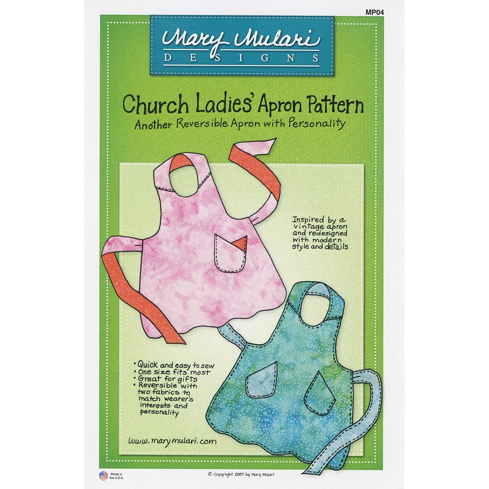 Church Ladies Apron Pattern, Mary Mulari Designs image # 40001
