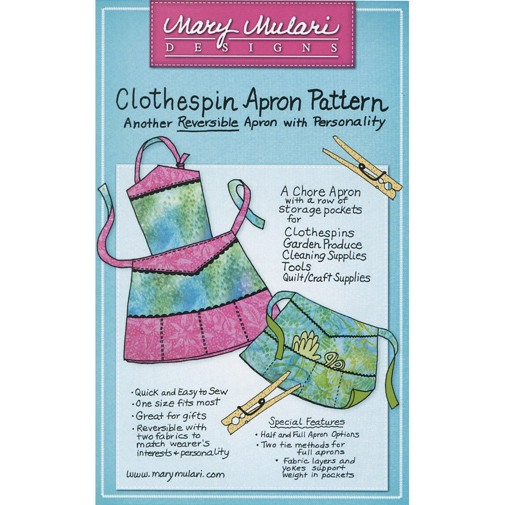 Clothespin Apron Pattern, Mary Mulari Designs image # 84363