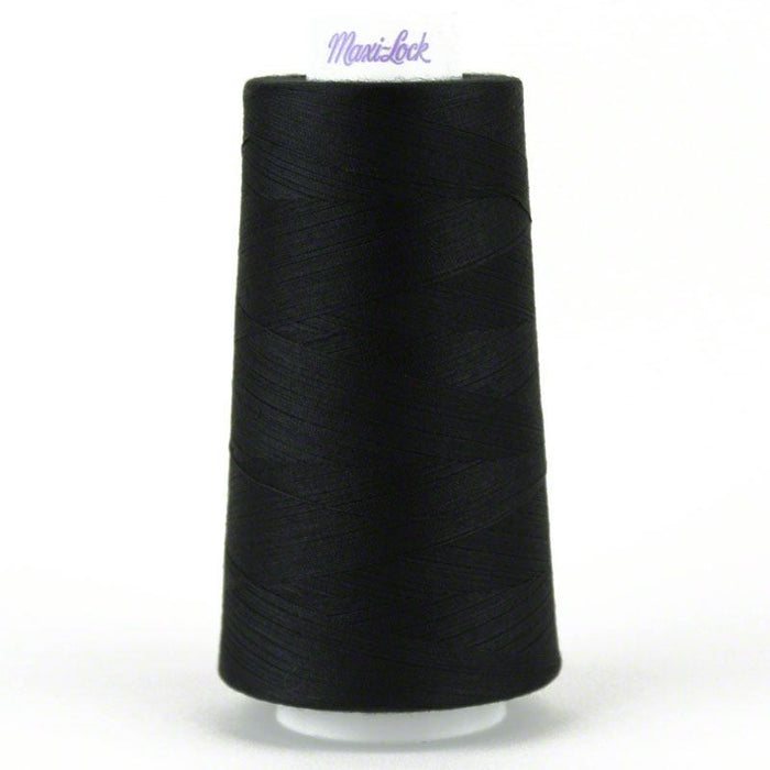 Maxi-Lock Stretch - Textured Nylon Serger Thread - 2,000yds, Black - 32002