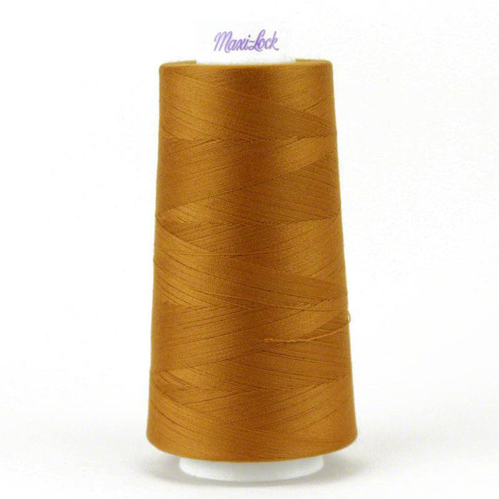 Maxi-Lock Stretch - Textured Nylon Serger Thread - 2,000yds, Blue Jean Gold - 43006
