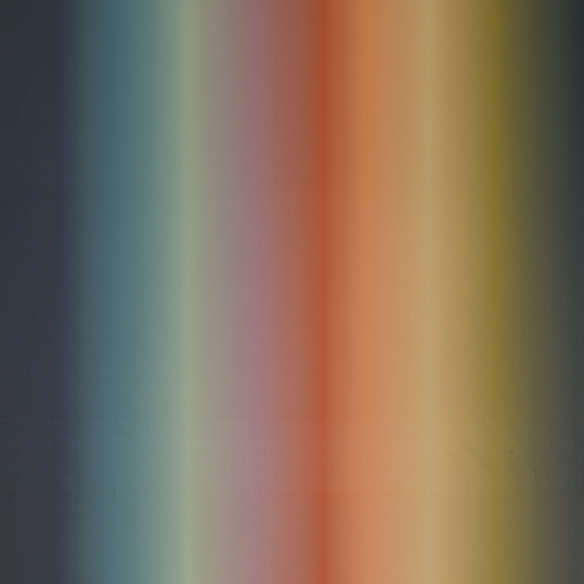 Shades of Sky Ombre fabric with soft gradients of navy, teal, sage green, lavender, coral, peach, and golden yellow.