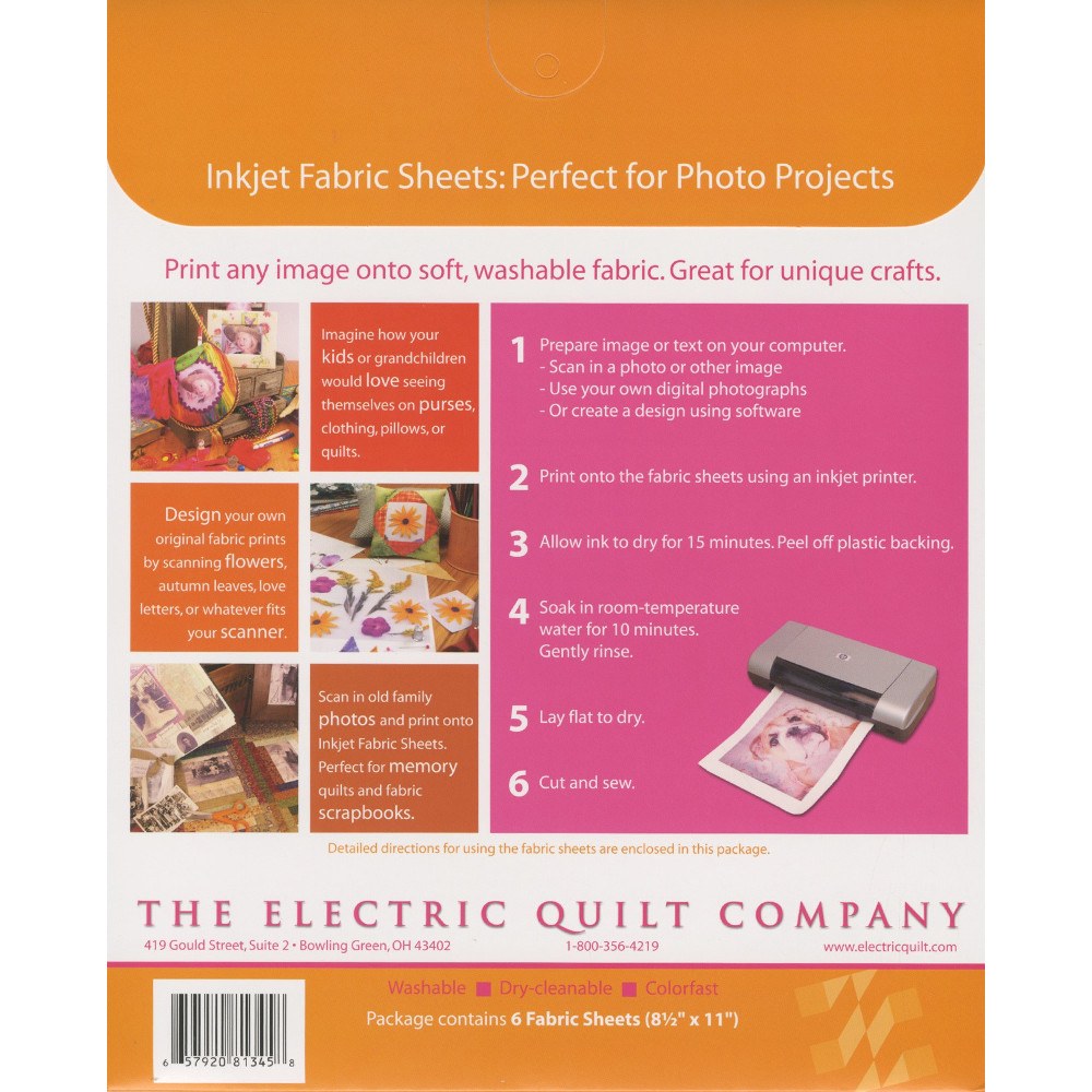 Electric Quilt Company, Printables Inkjet Fabric Sheets image # 42936